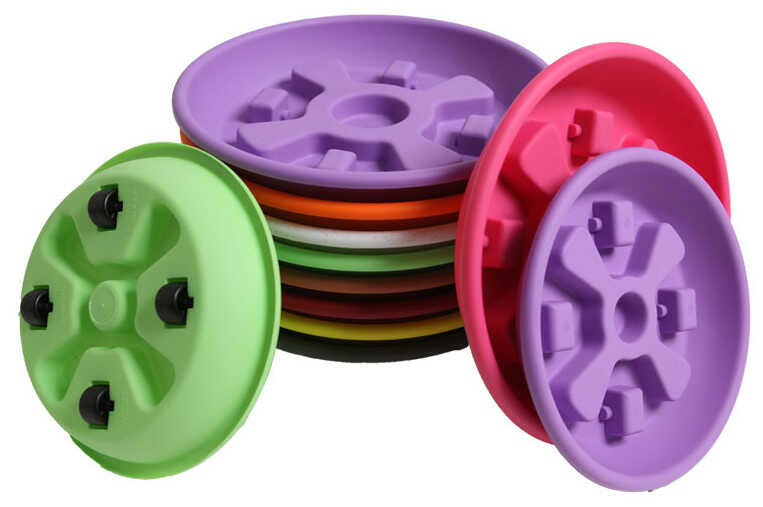 Πιάτο με Ρόδες Στρογγυλής Γλάστρας Micplast Σειρά Κλασική